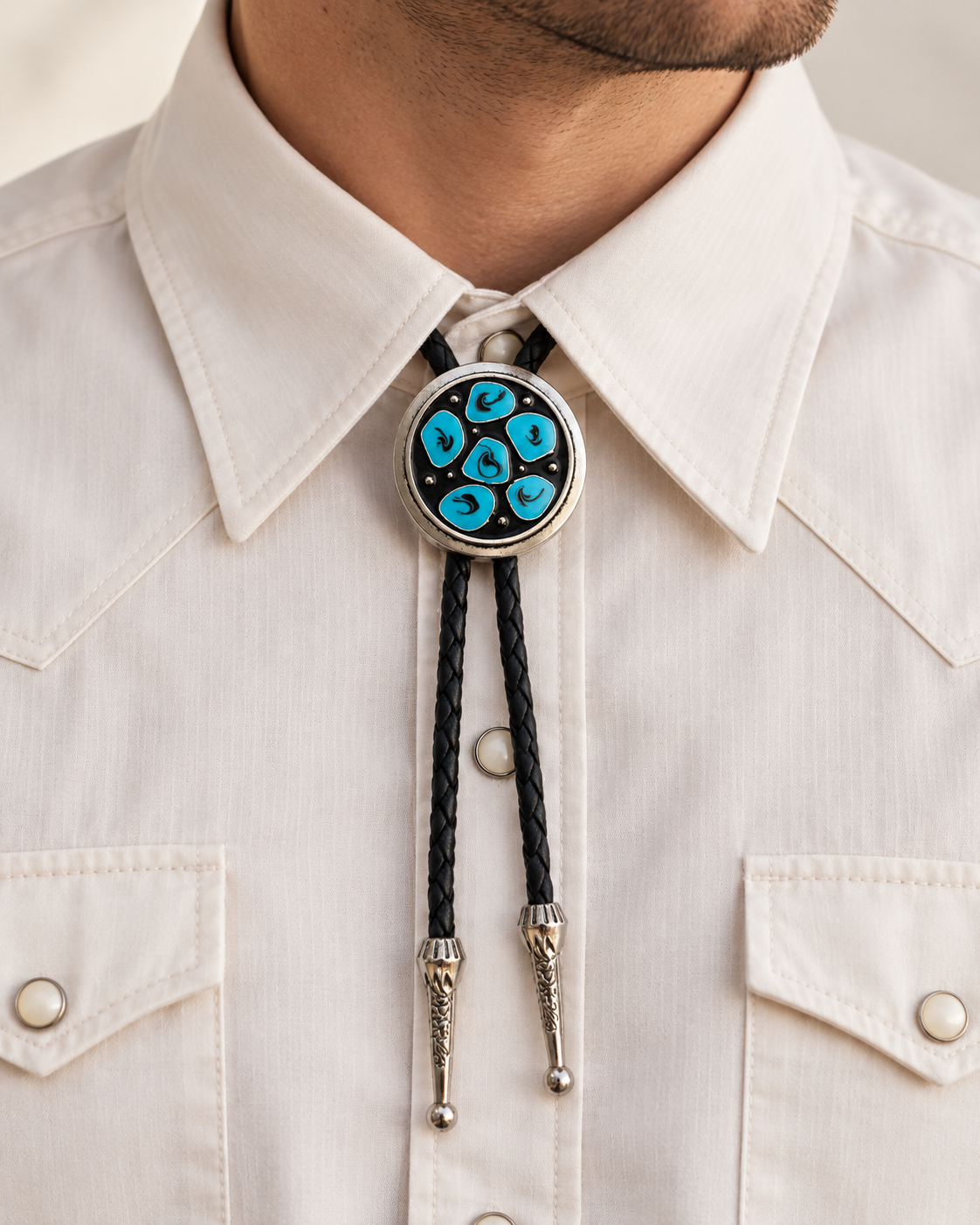 Bolo Tie Turquoise Constellation