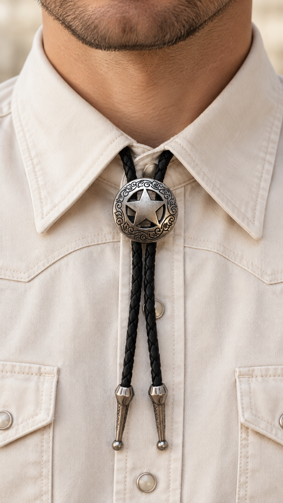 Bolo Tie Étoile du Shérif