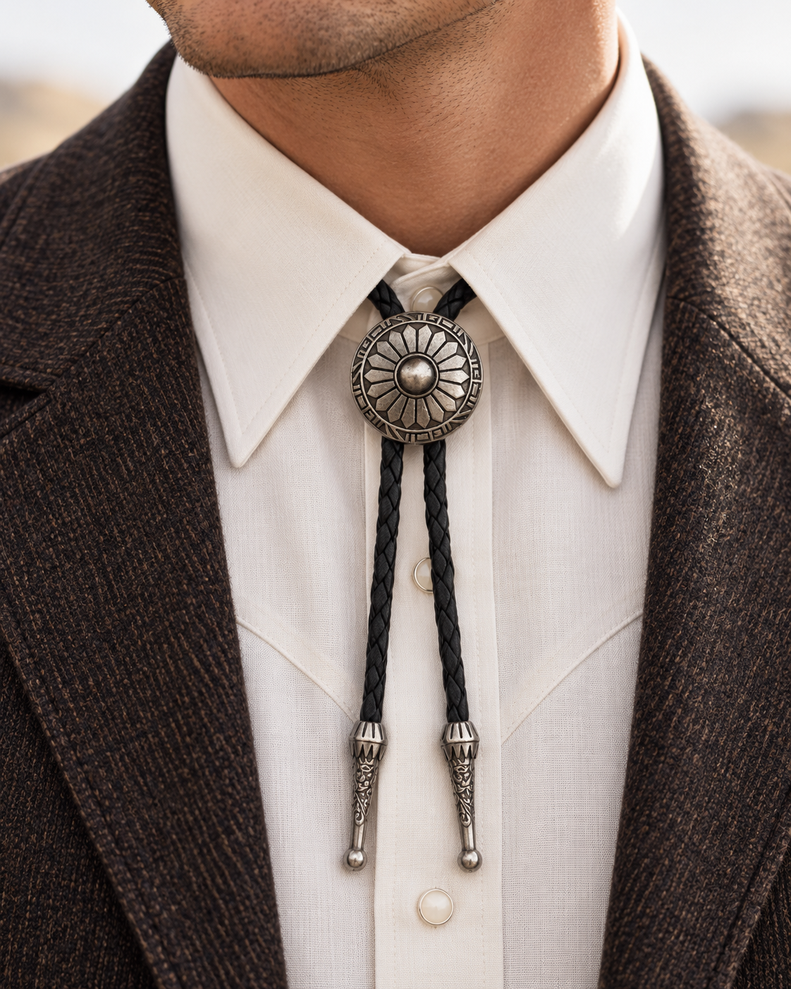 Bolo Tie Rosace du Désert