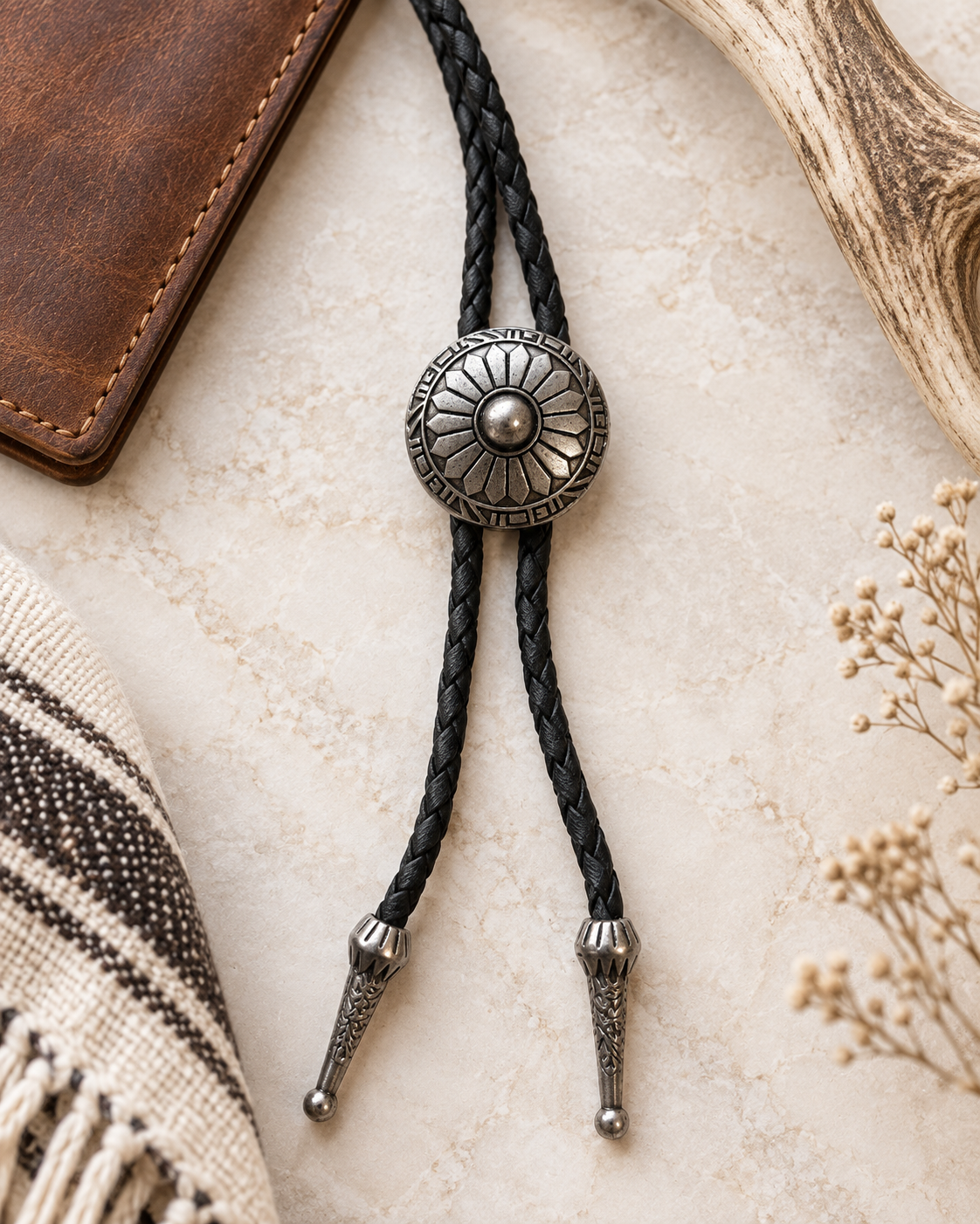 Bolo Tie Rosace du Désert