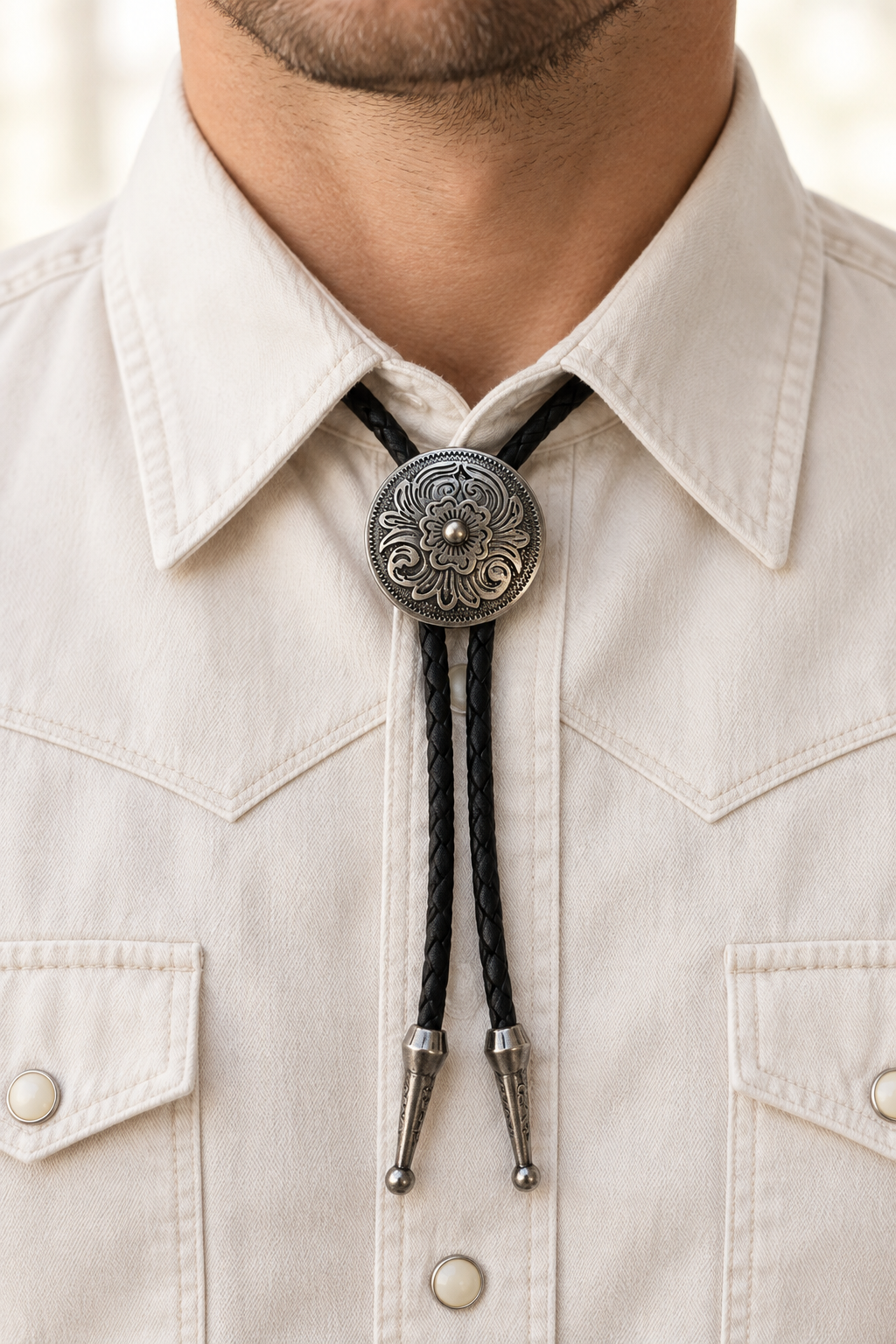 Bolo Tie Fleur de Santa Fe
