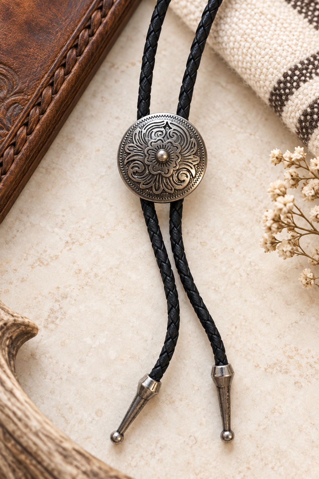 Bolo Tie Fleur de Santa Fe