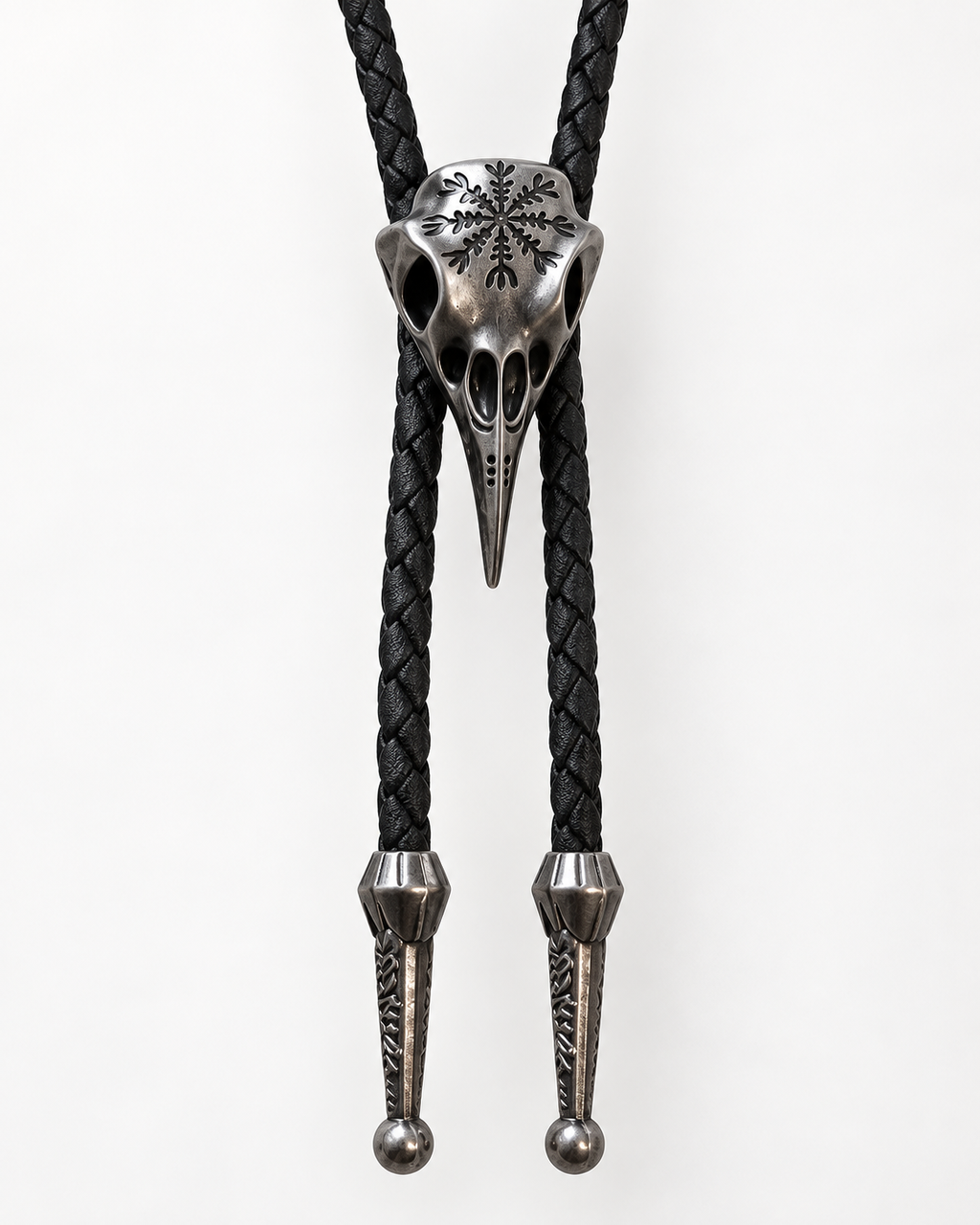 Bolo Tie Corbeau des Neiges