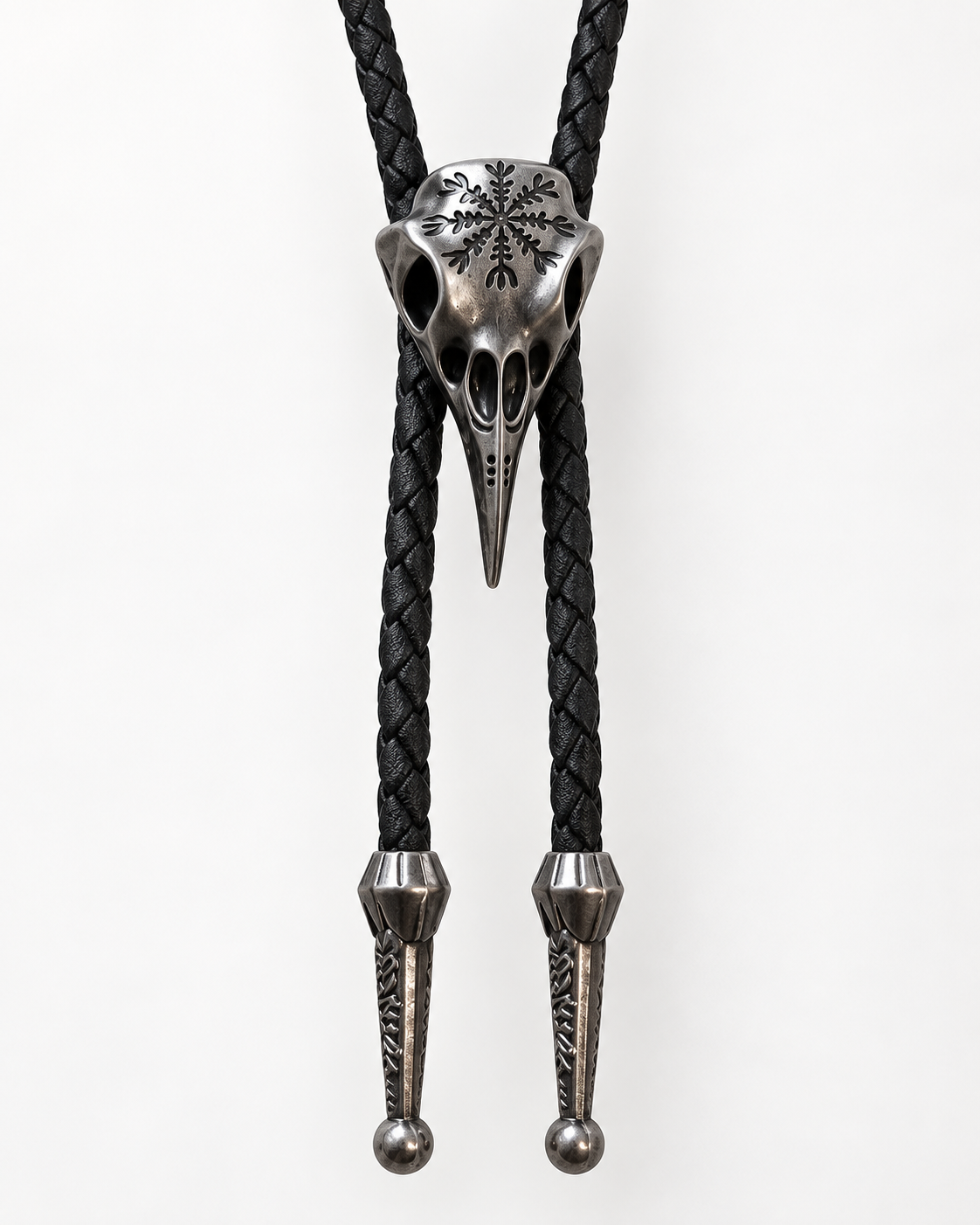 Bolo Tie Corbeau des Neiges