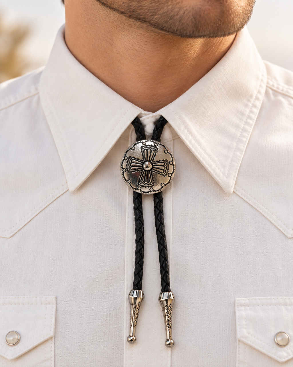 Bolo Tie Croix du Nouveau-Mexique