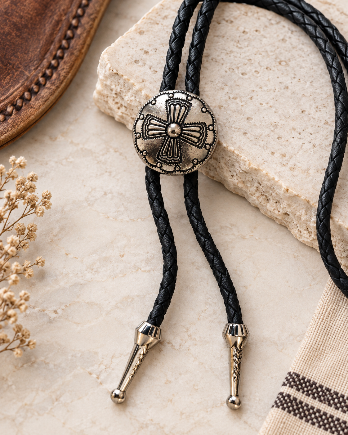 Bolo Tie Croix du Nouveau-Mexique