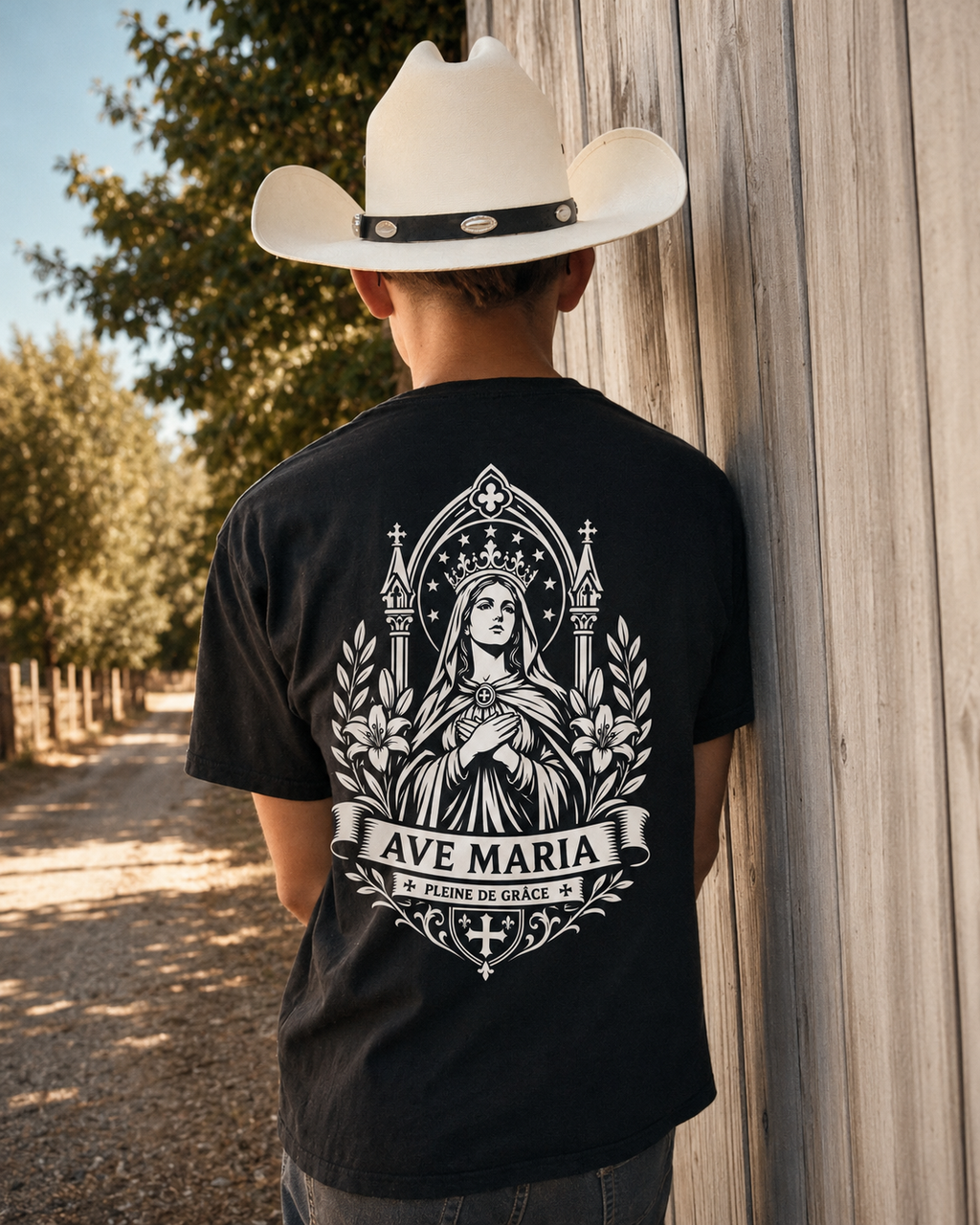 Tee-shirt Ave Maria — Foi & Héritage
