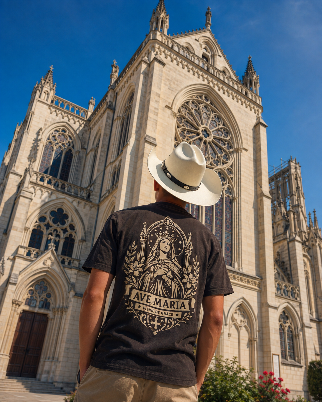 Tee-shirt Ave Maria — Foi & Héritage
