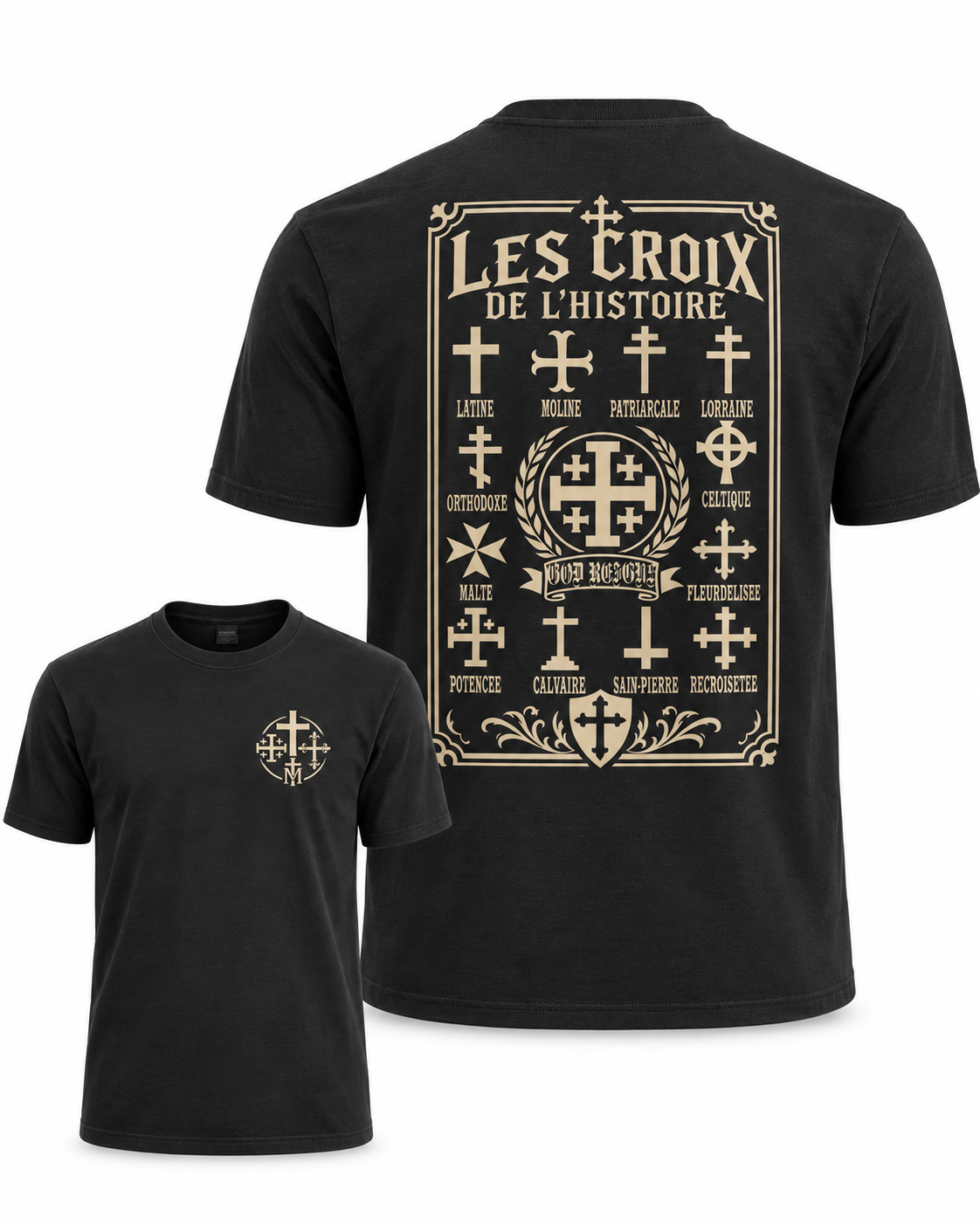 Tee-shirt Les Croix de l’Histoire — Foi & Héritage