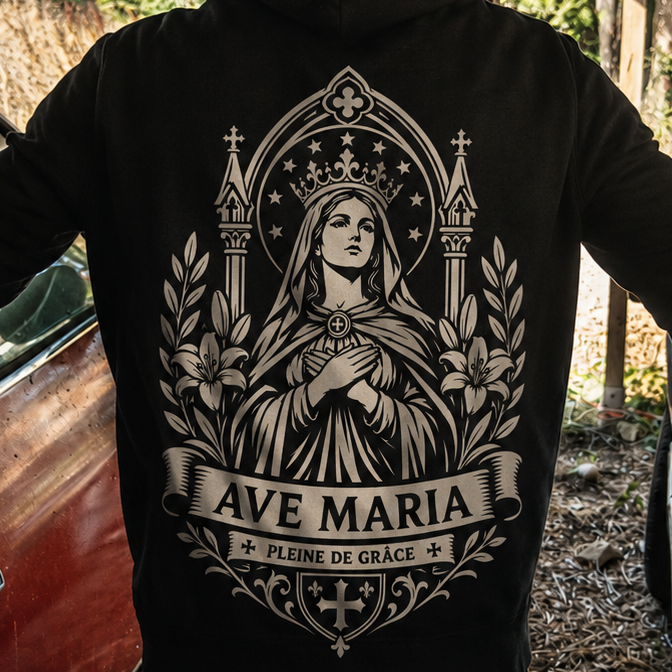 Hoodie Ave Maria — Foi & Héritage