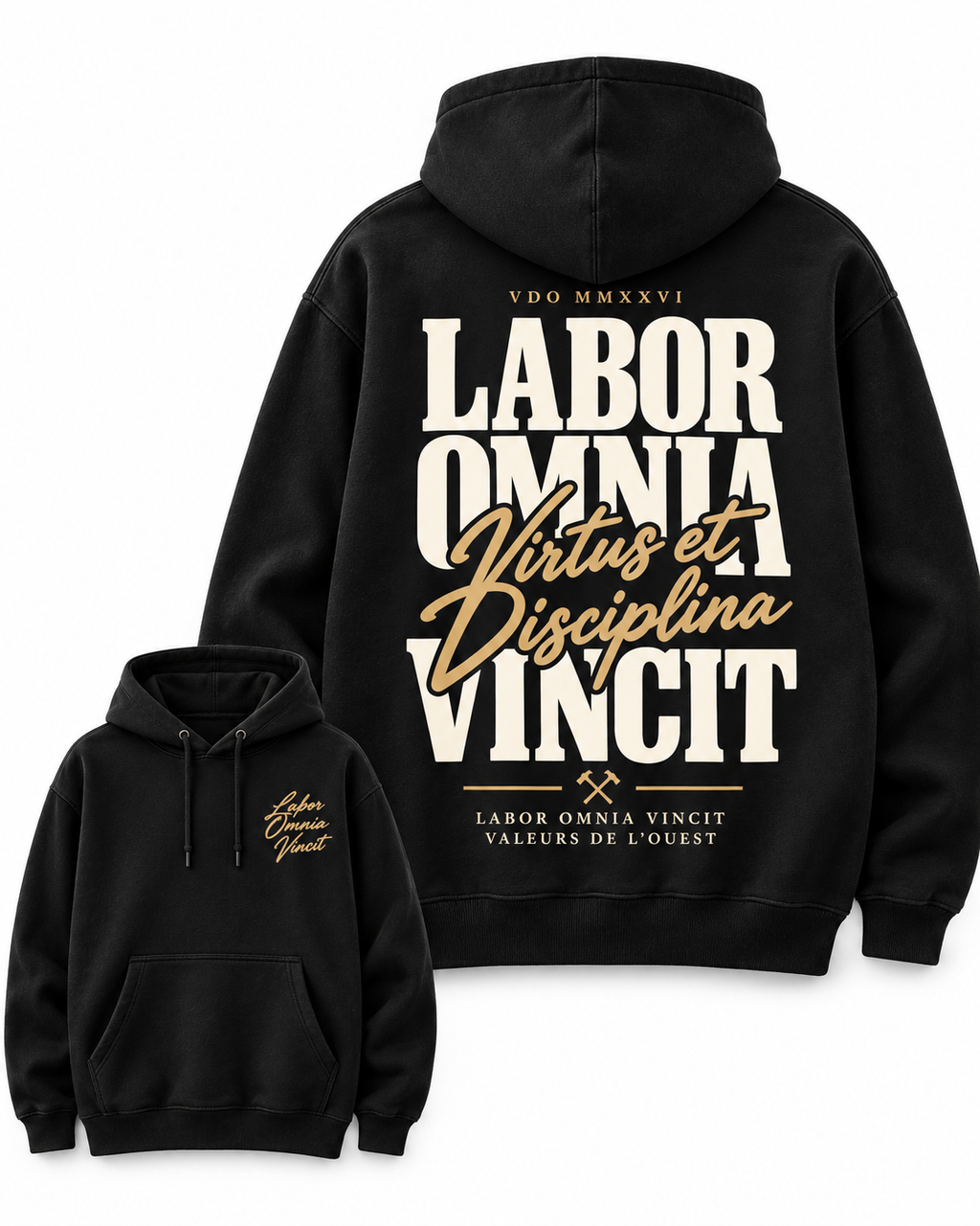 Hoodie Labor Omnia Vincit — Virtus