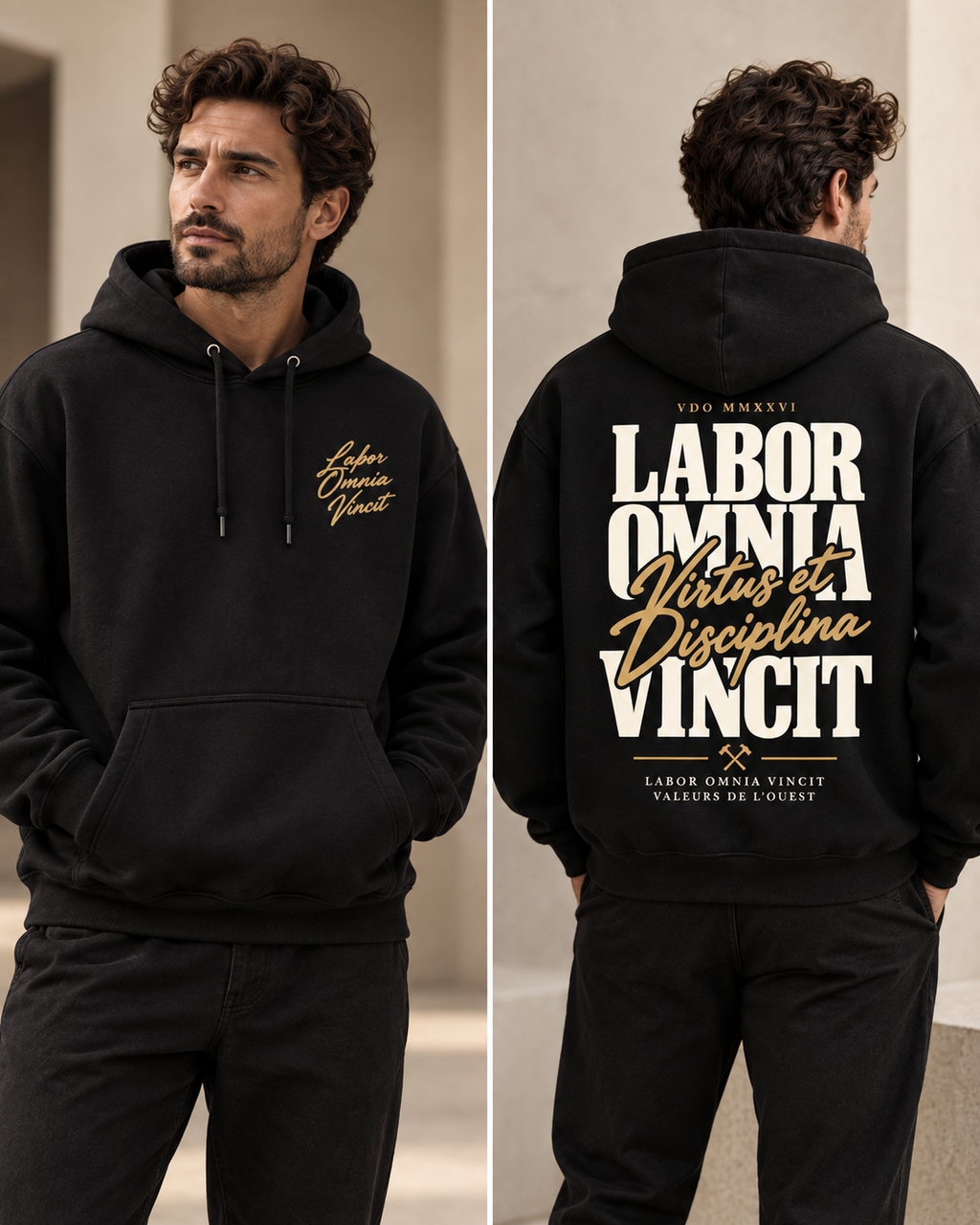Hoodie Labor Omnia Vincit — Virtus