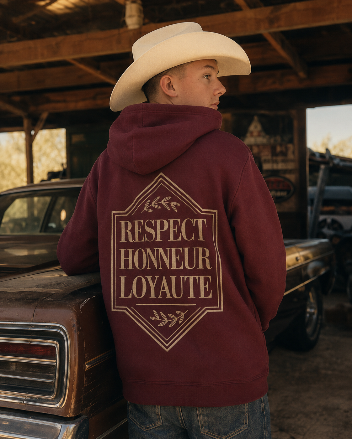 Hoodie Respect, honneur, loyauté