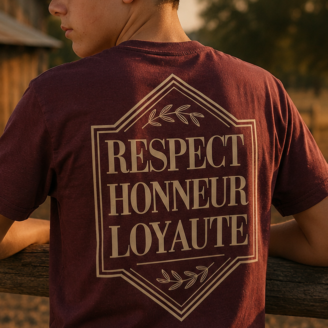 Tee-shirt Respect, honneur, loyauté