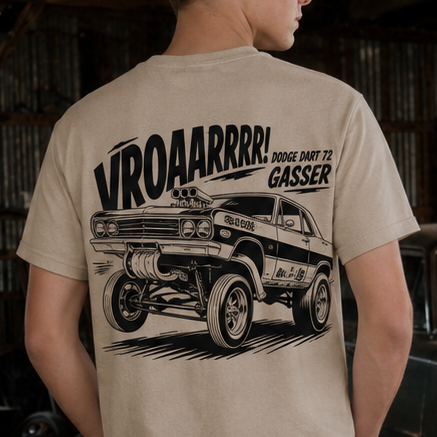 Tee-shirt Dodge Dart Gasser 1972 — VROAARRRR!
