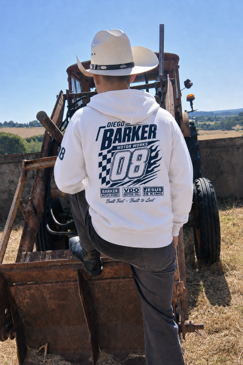 Hoodie BARKER MOTOR WORKS 08 — RACING DIVISION