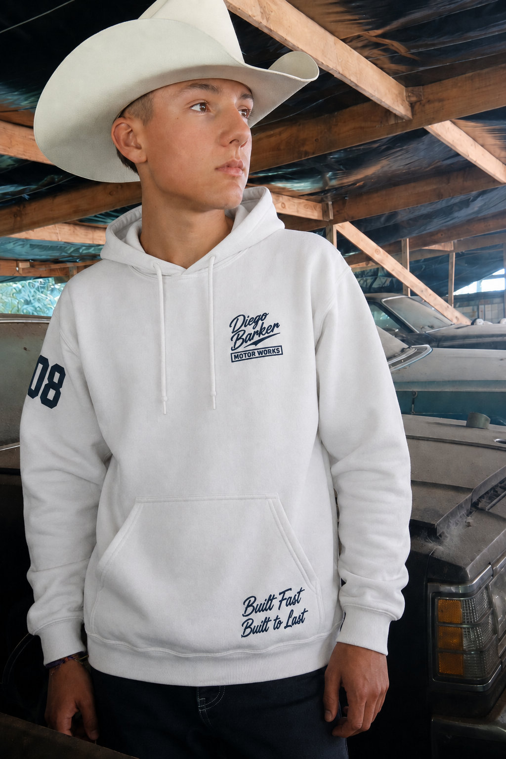 Hoodie BARKER MOTOR WORKS 08 — RACING DIVISION