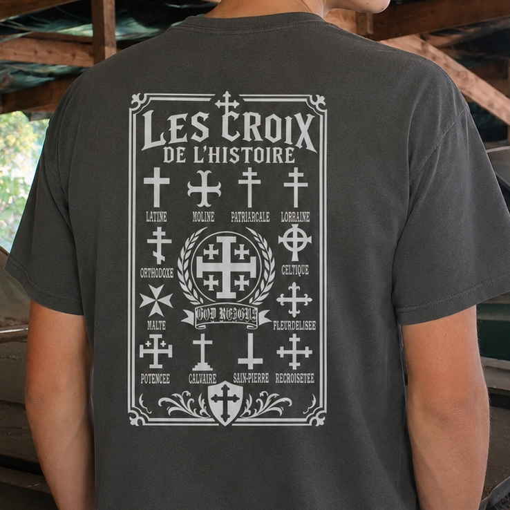 Tee-shirt Les Croix de l’Histoire — Foi & Héritage