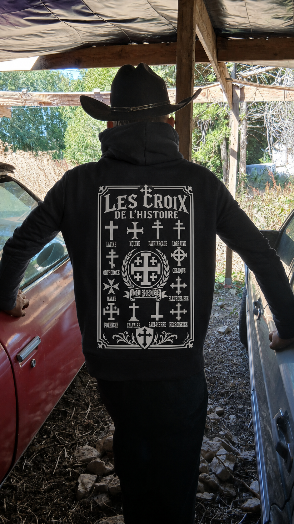Hoodie Les Croix de l’Histoire — Foi & Héritage