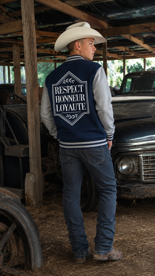 Veste varsity – Respect, honneur, loyauté