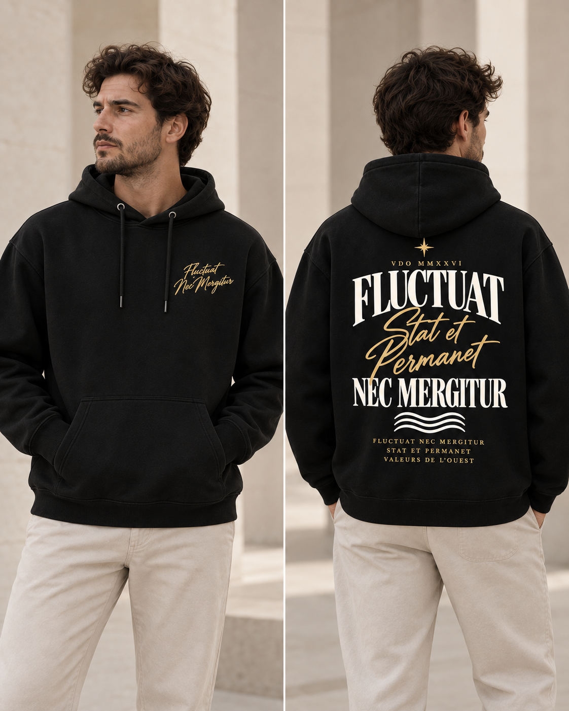Hoodie Fluctuat Nec Mergitur — Virtus